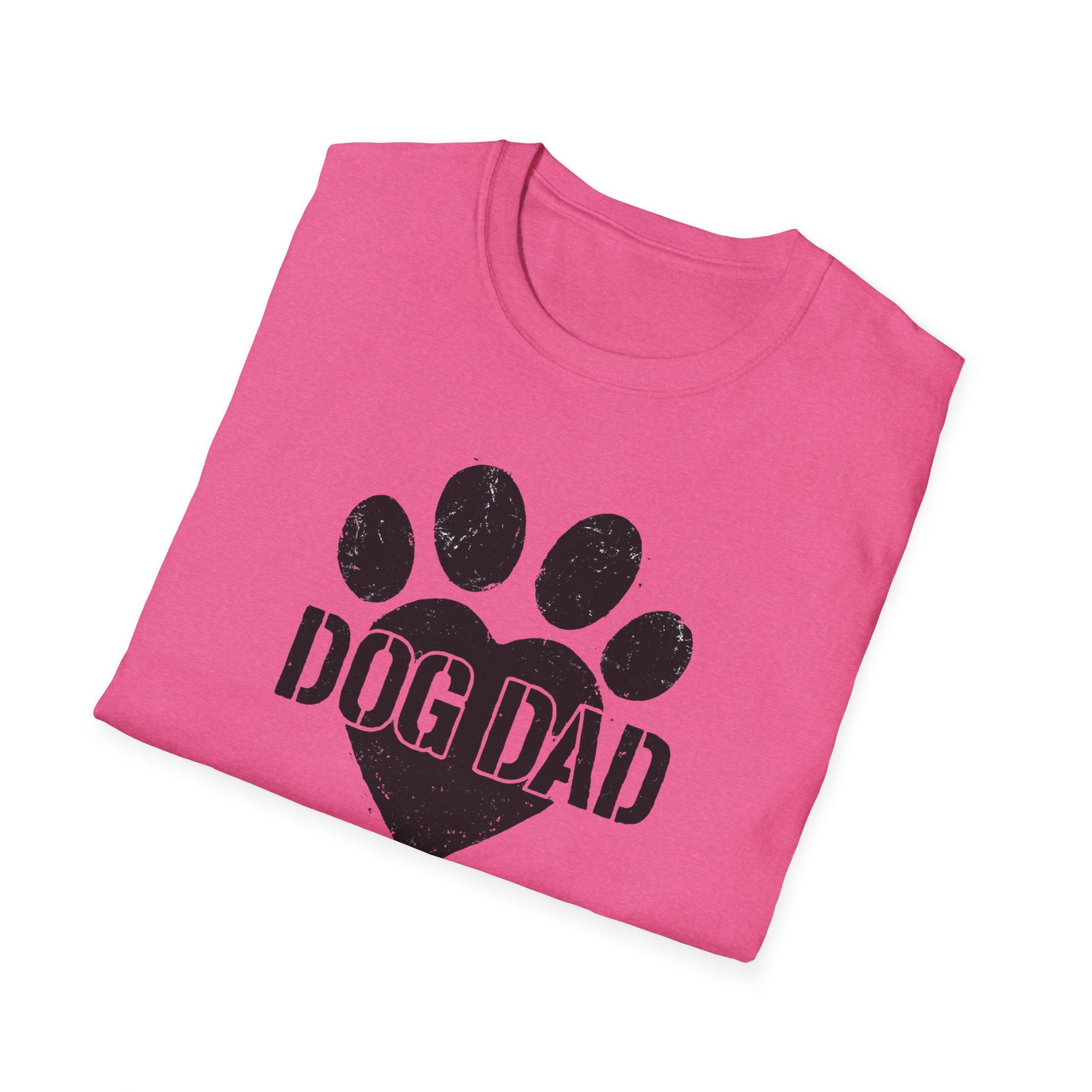 Dog Dad Dark speckled paw print T-Shirt