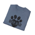 Dog Dad Dark speckled paw print T-Shirt