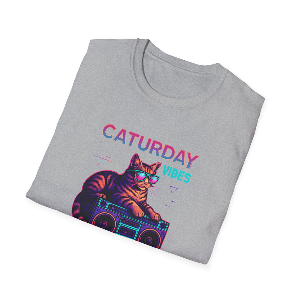 Neon cat boombox vibes T-Shirt