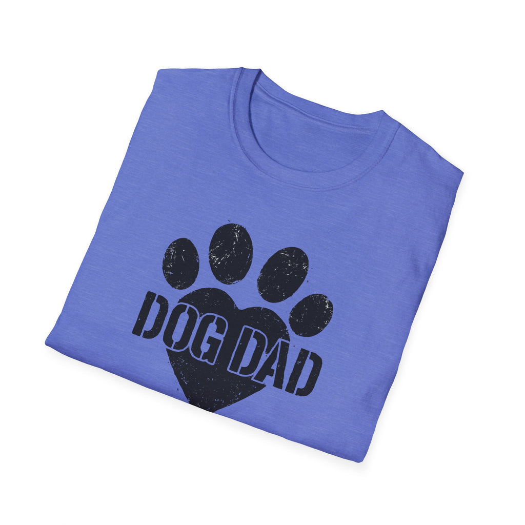 Dog Dad Dark speckled paw print T-Shirt