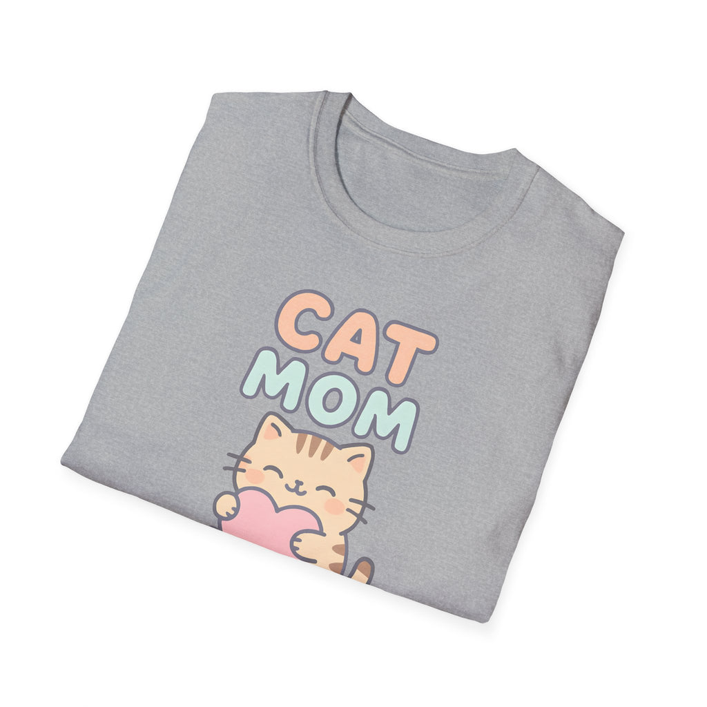 Cat Mom with Heart T-Shirt