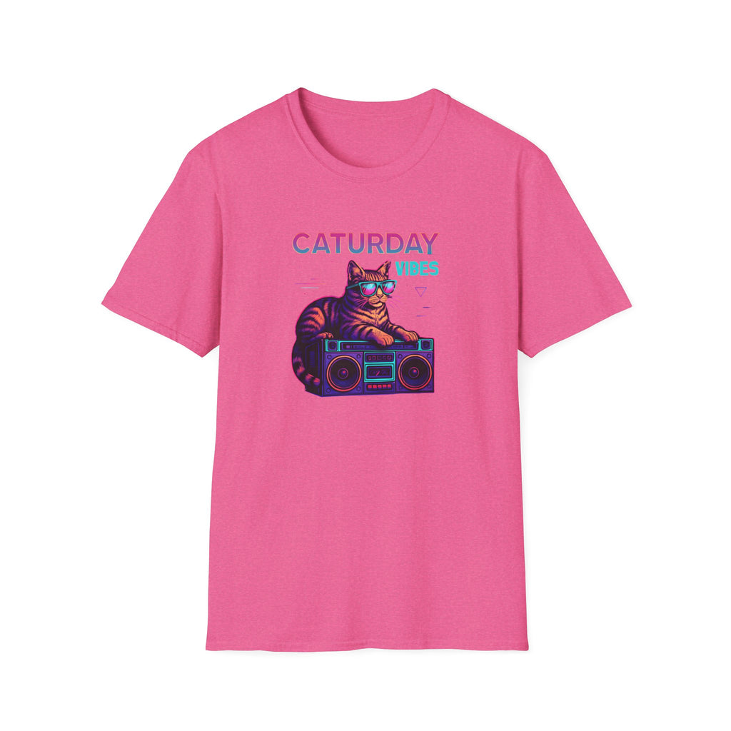 Neon cat boombox vibes T-Shirt