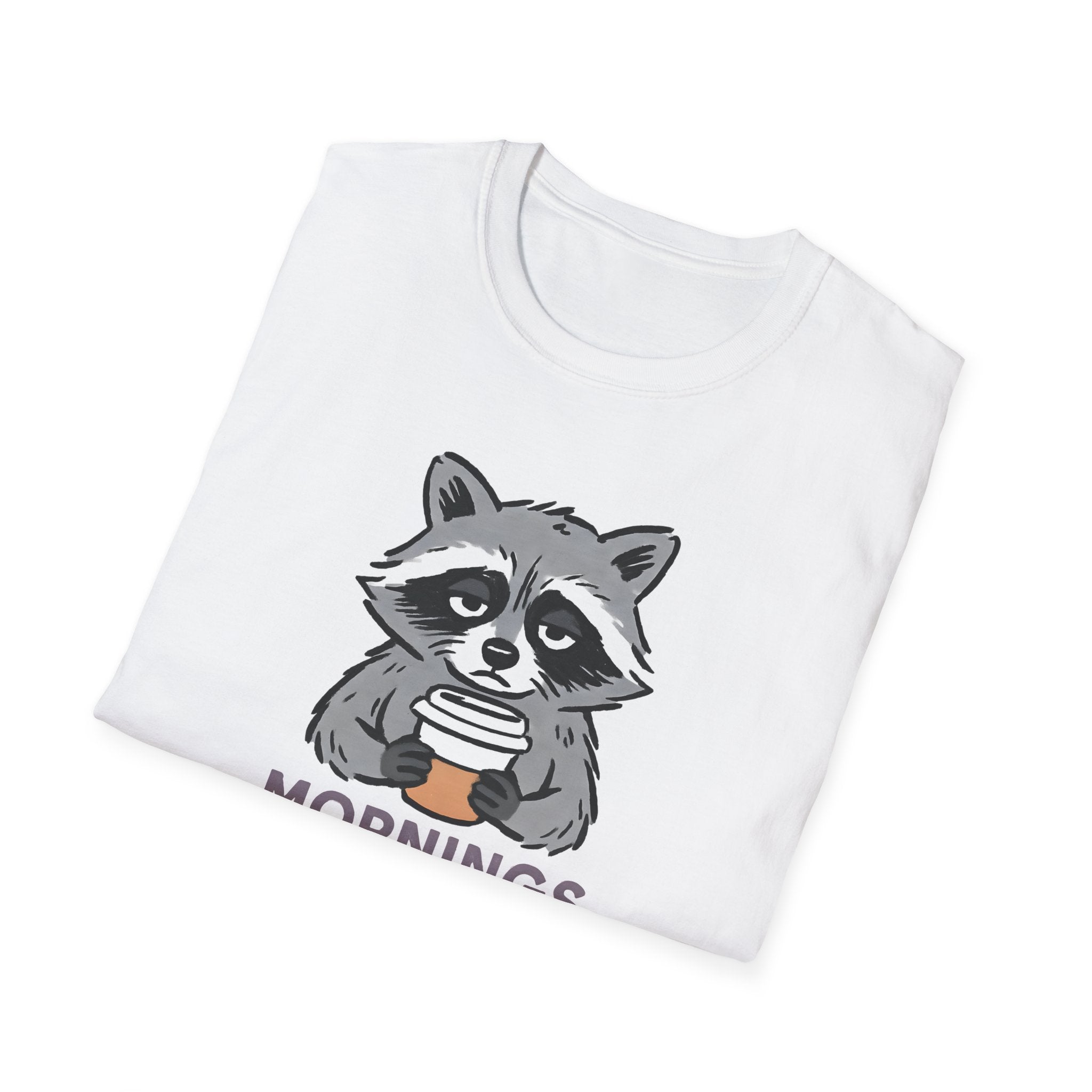 Raccoon Morning Coffee T-Shirt
