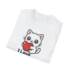 Cute Cat with Heart T-Shirt