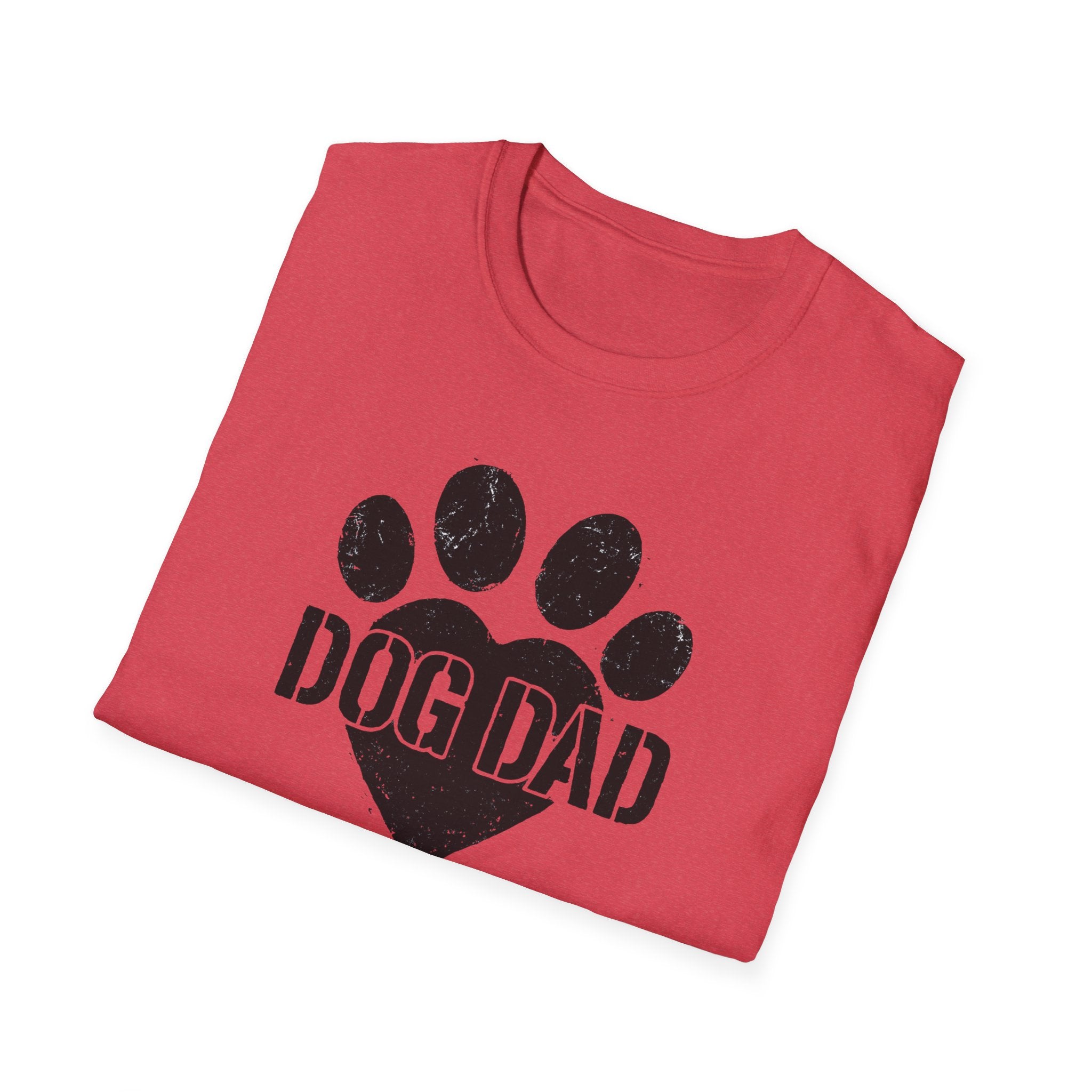 Dog Dad Dark speckled paw print T-Shirt