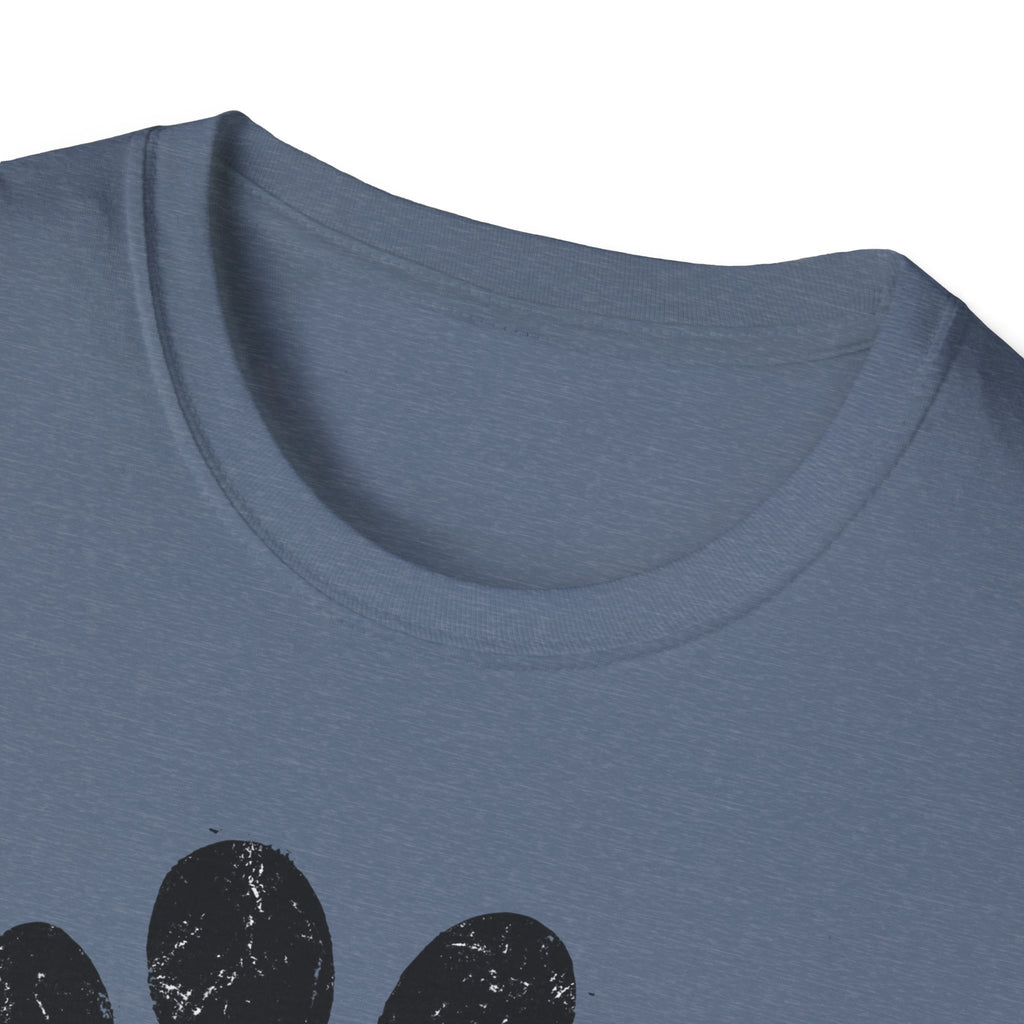 Dog Dad Dark speckled paw print T-Shirt