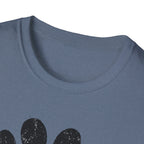Dog Dad Dark speckled paw print T-Shirt