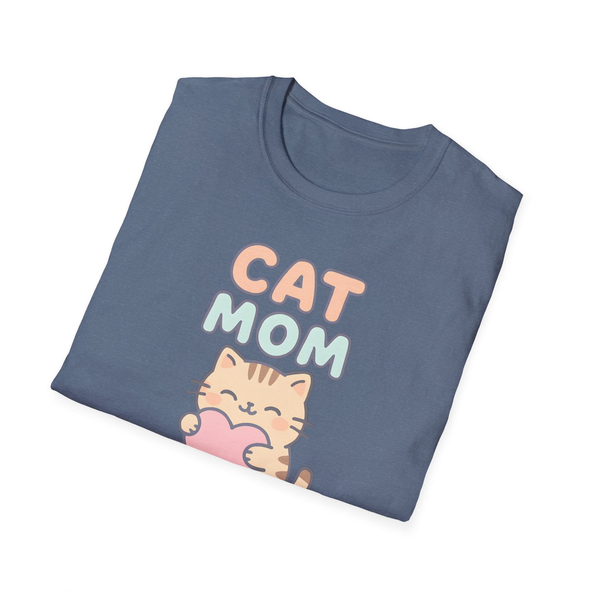 Cat Mom with Heart T-Shirt