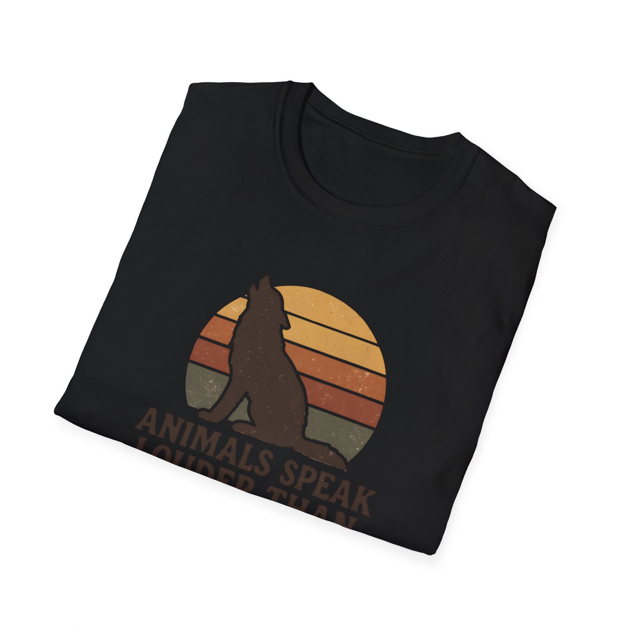 Wolf Silhouette at Sunset T-Shirt